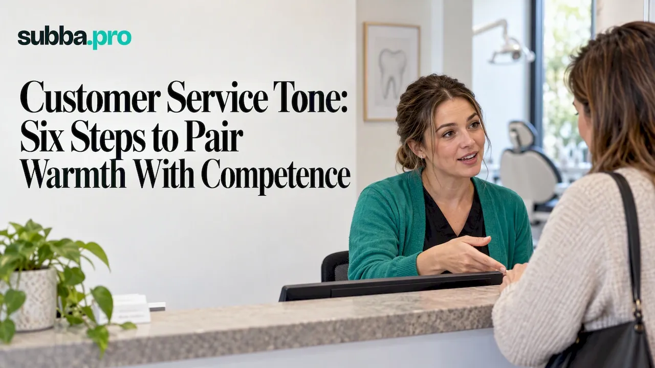 Receptionist listening to a patient at check-in