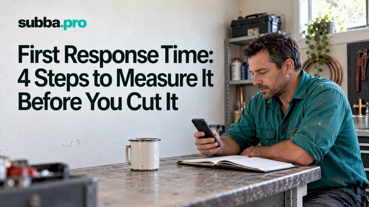 Business owner checking enquiry timing